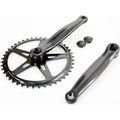 Hzb kettingwiel crankset staal 46 tands 170 mm 1 8 + 3 32 zwart