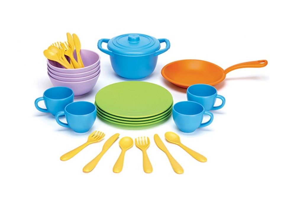 green toys kook en diner set - gerecycled