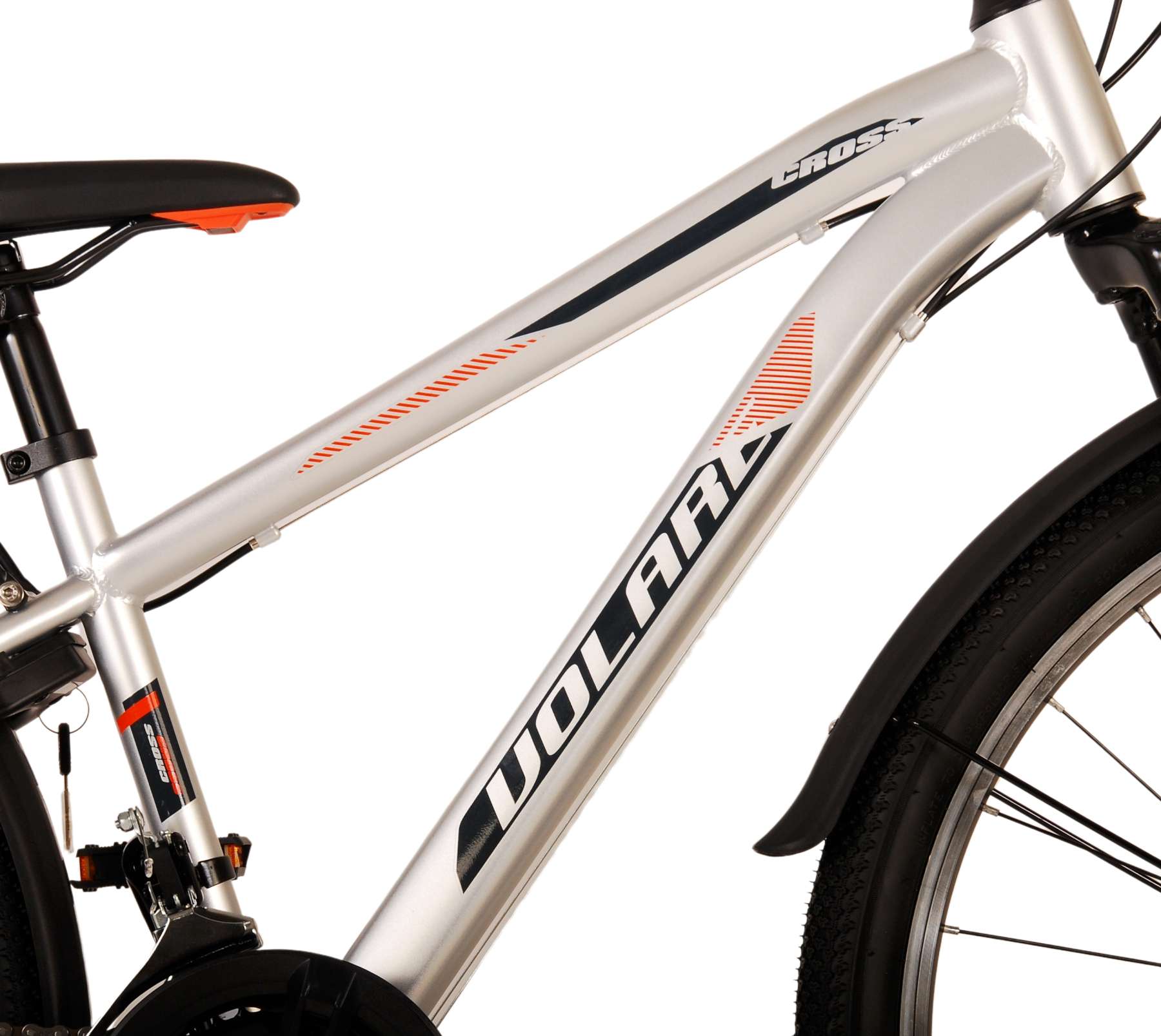 Volare Cross Kinderfiets Jongens 26 inch Zilver 18 versnellingen Twee handremmen