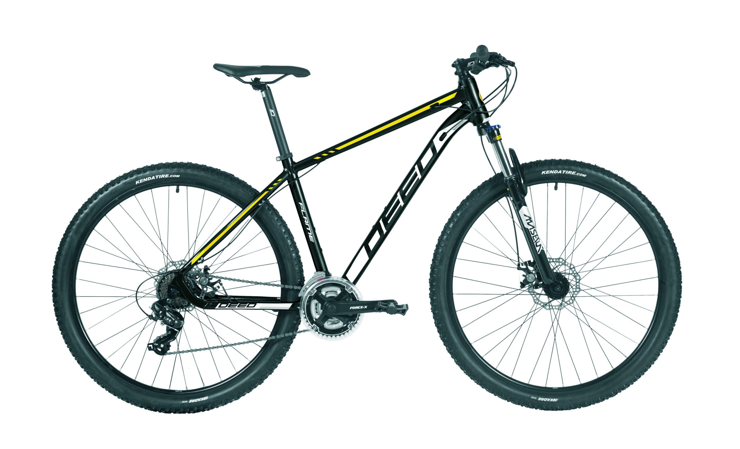 Selle DEED Flame 295 H 40 zwart geel wit 24 sp