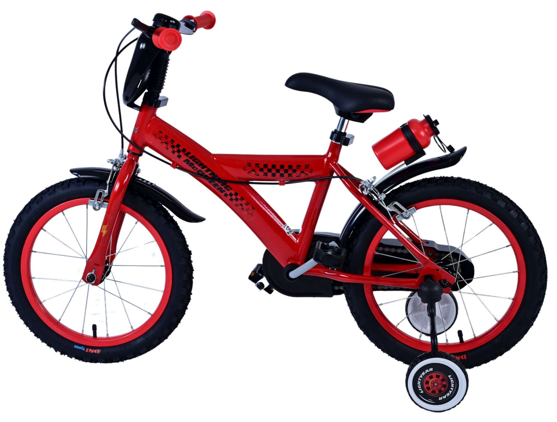 Disney Disney Kinderfiets Jongens 16 inch Rood Twee handremmen
