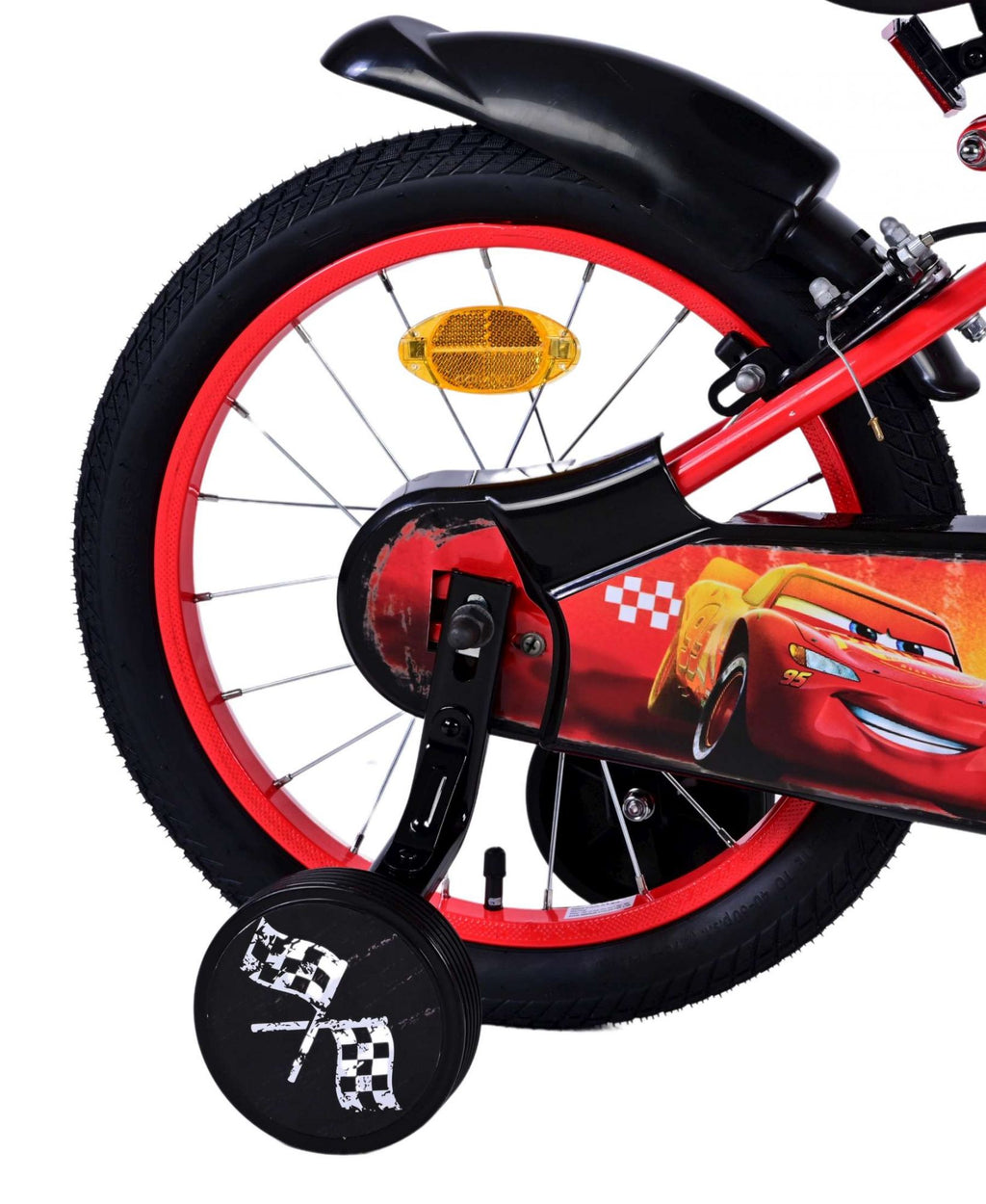 Disney autos disney cars kinderfiets - jongens - 16 inch - rood - twee handremmen