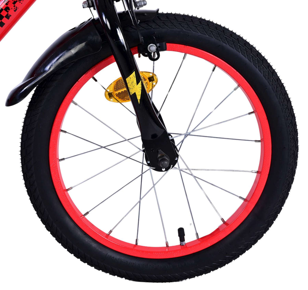 Disney autos disney cars kinderfiets - jongens - 16 inch - rood - twee handremmen