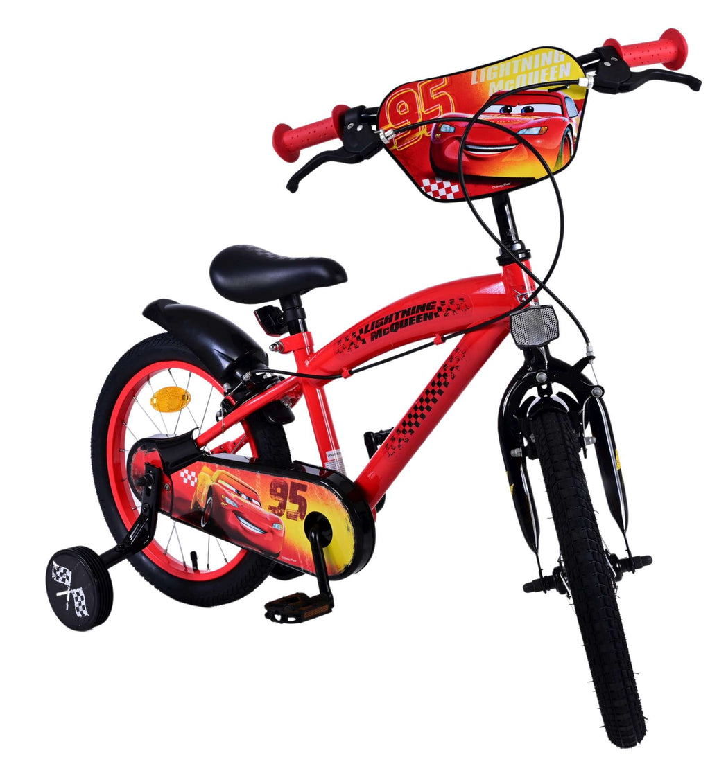 Disney autos disney cars kinderfiets - jongens - 16 inch - rood - twee handremmen