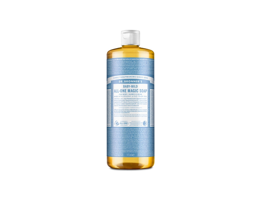 Dr. bronner's vloeibare zeep - pure castile - baby - parfumvrij - 945 ml