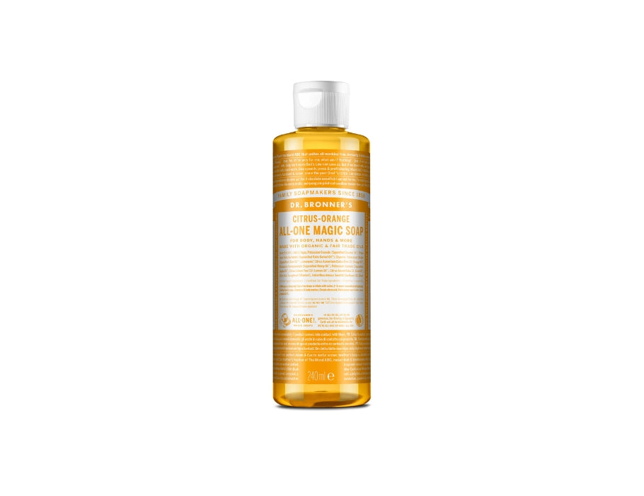 Dr. bronner's vloeibare zeep - pure castile - citrus - 240 ml