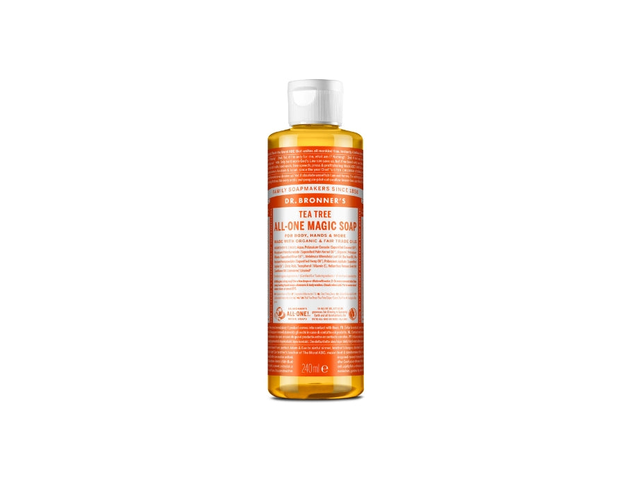 Dr. bronner's vloeibare zeep - pure castile - tea tree - 240 ml