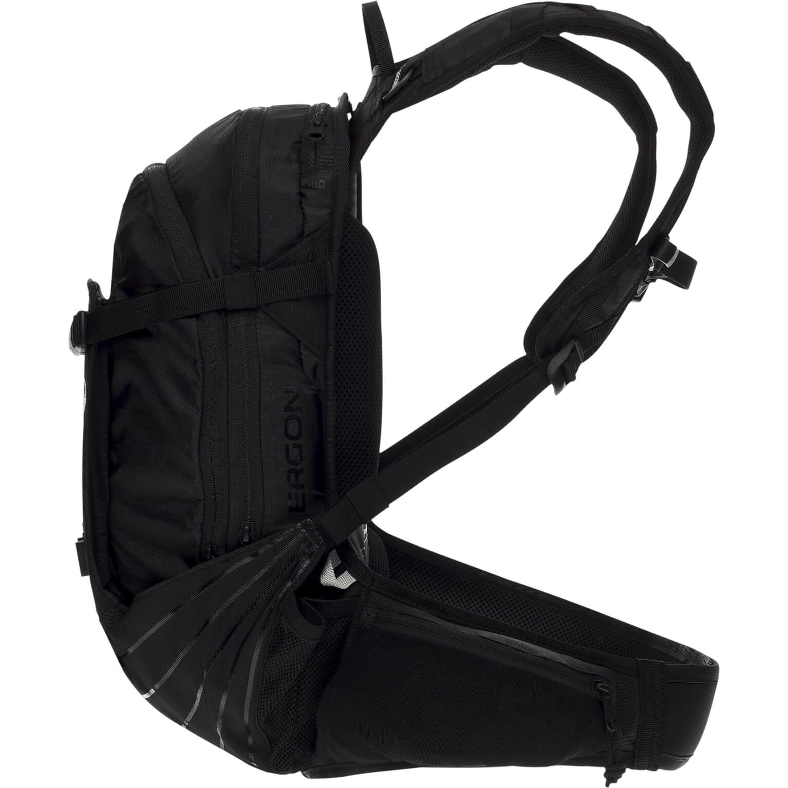 Ergon BA2 Zwart - Compacte AllMountain rugzak voor actiecamera's, verstelbaar draagsysteem, 10L capaciteit