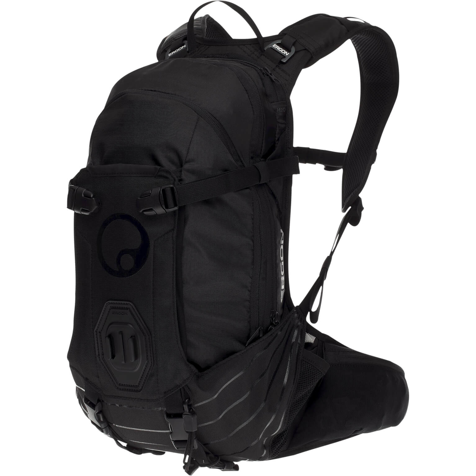 Ergon BA2 E Protect All-Mountain rugzak voor actioncams Zwart