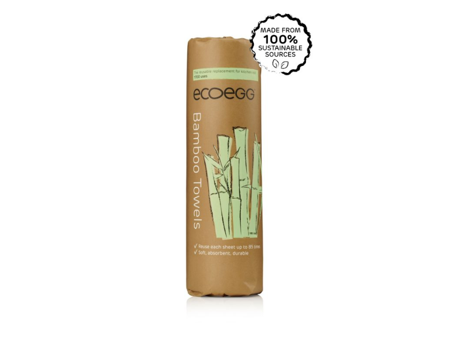 Ecoegg bamboe - schoonmaakdoekjes - op rol - 20 stuks