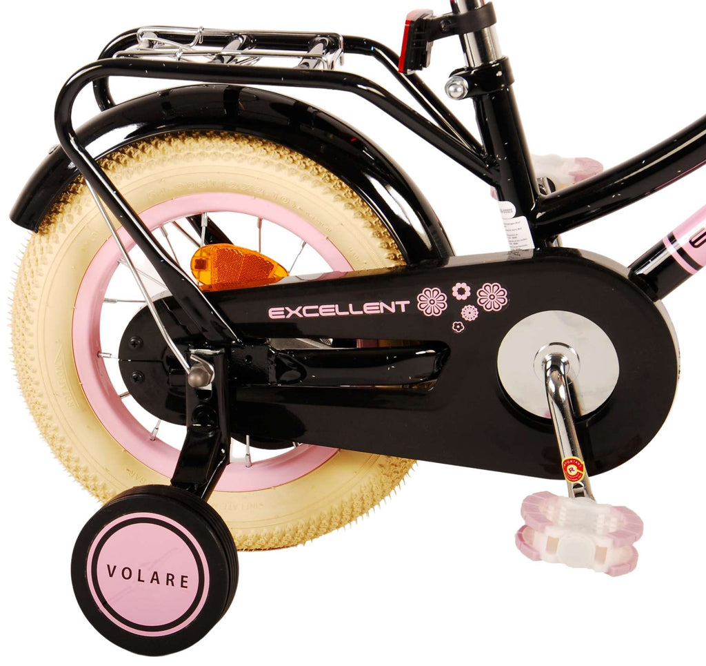 Volare excellent kinderfiets - meisjes - 12 inch - zwart