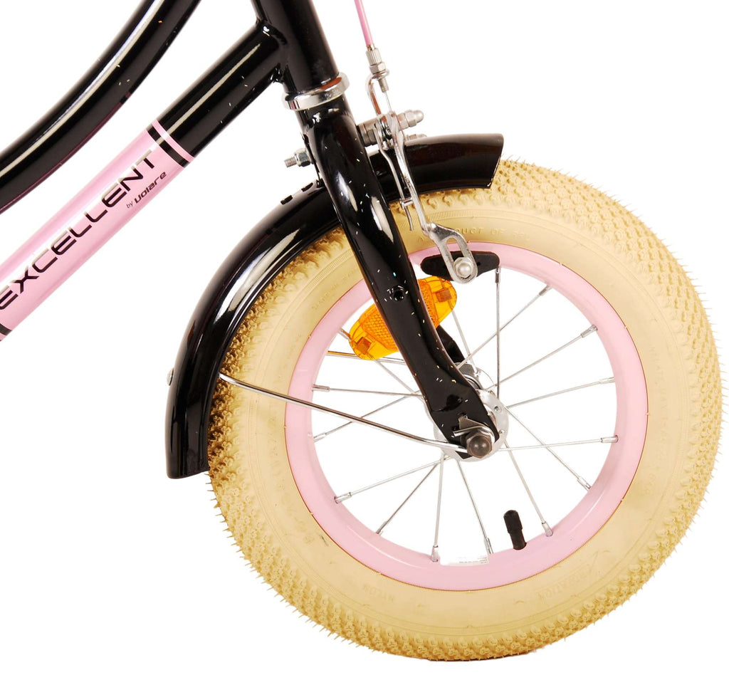 Volare excellent kinderfiets - meisjes - 12 inch - zwart
