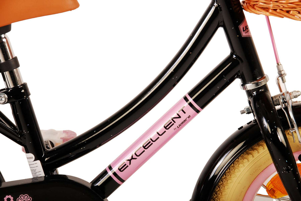 Volare excellent kinderfiets - meisjes - 12 inch - zwart