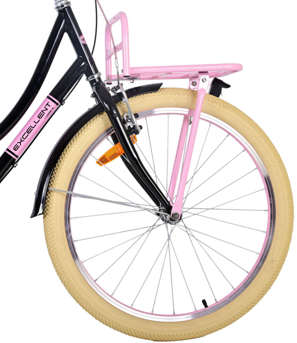 Volare Excellent Kinderfiets - Meisjes - 24 inch - Zwart - 3 Versnellingen