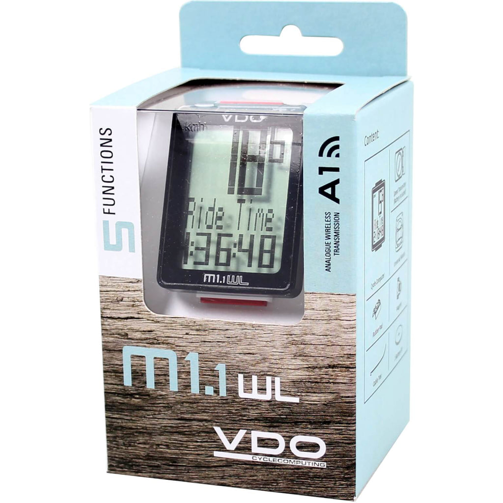 VDO M1.1wl fietscomputer 5-functies draadloos