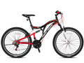 FXC 100 MTB 24" F/S zwart rood 21sp
