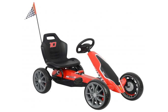 scuderia ferrari go kart - groot - rood