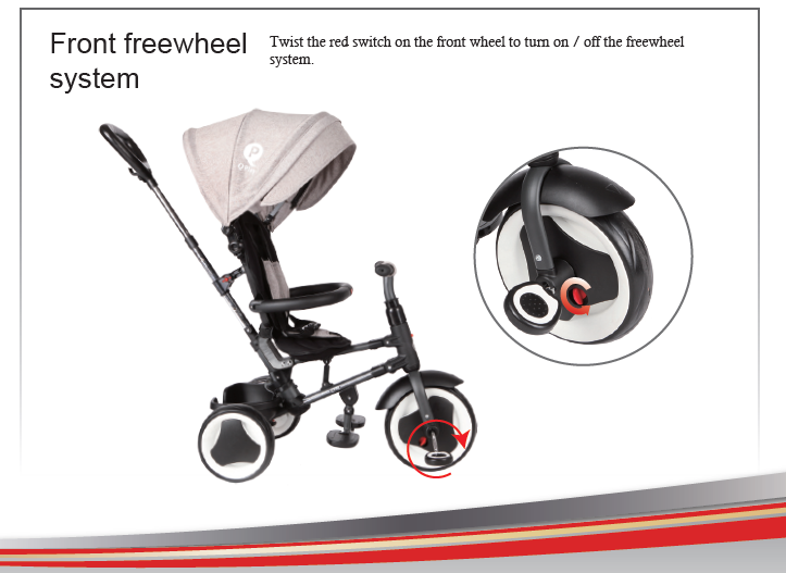 Rito Deluxe 3 in 1 driewieler Junior Zwart Blauw
