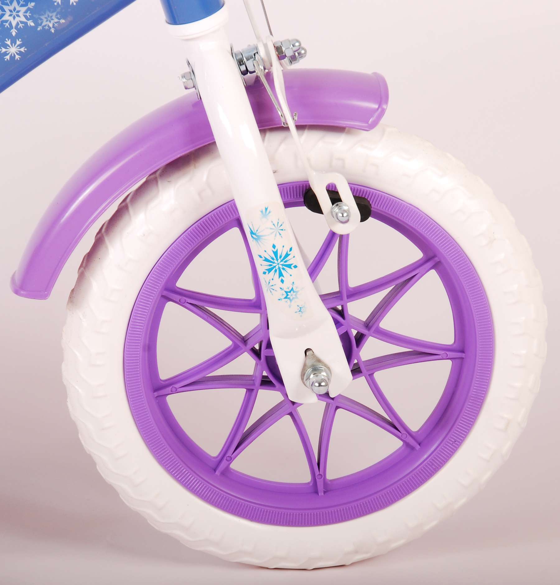 Disney Frozen Kinderfiets - Meiden - 12 inch - Blauw Paars - Doortrapper