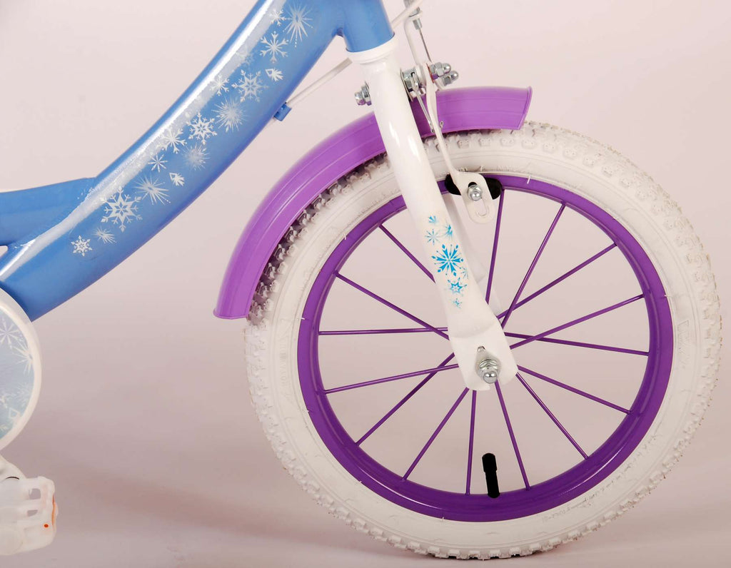 Disney Frozen 2 Kinderfiets - Meisjes - 14 inch - Blauw/Paars - Twee handremmen