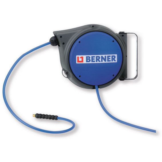 Berner luchthaspel 15bar 10m ø8mm zelfoprollend oranje