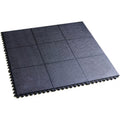 Superspark rubber vloertegel kliksysteem 915x915x16mm zwart