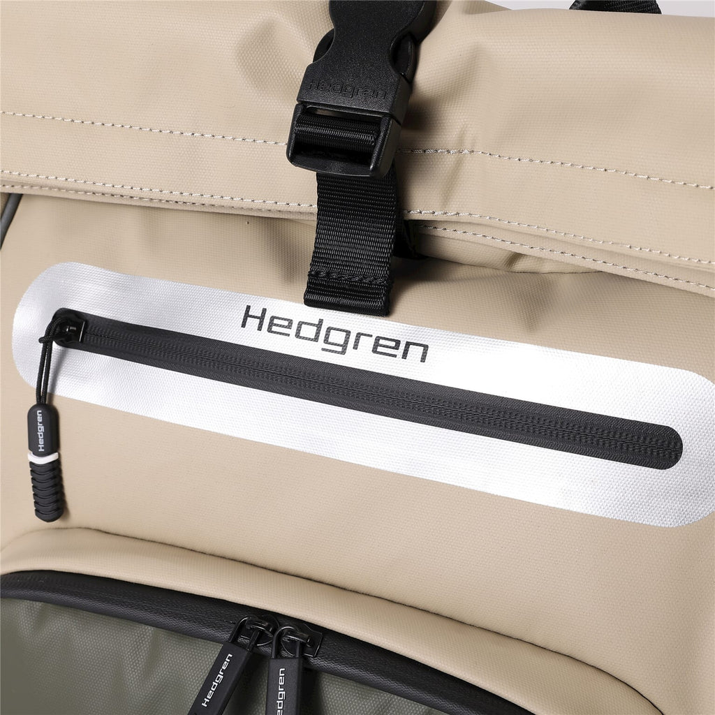 Hedgren commute bike hub rugtas 23,9l beige olive