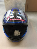 Lp integraalhelm l 59-60cm race blauw zilver