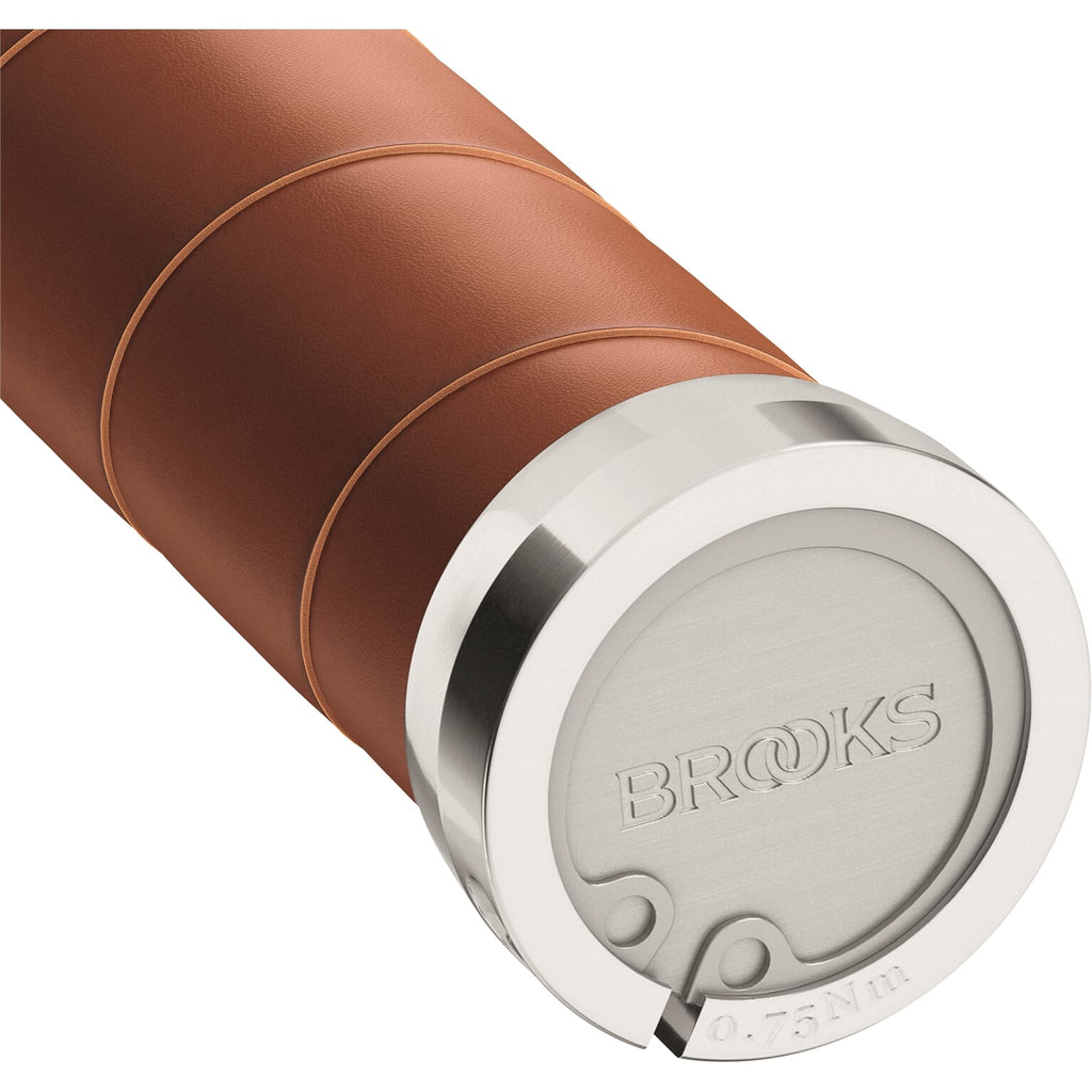 Brooks Handvatten Slender Leather grips 100/130mm honey