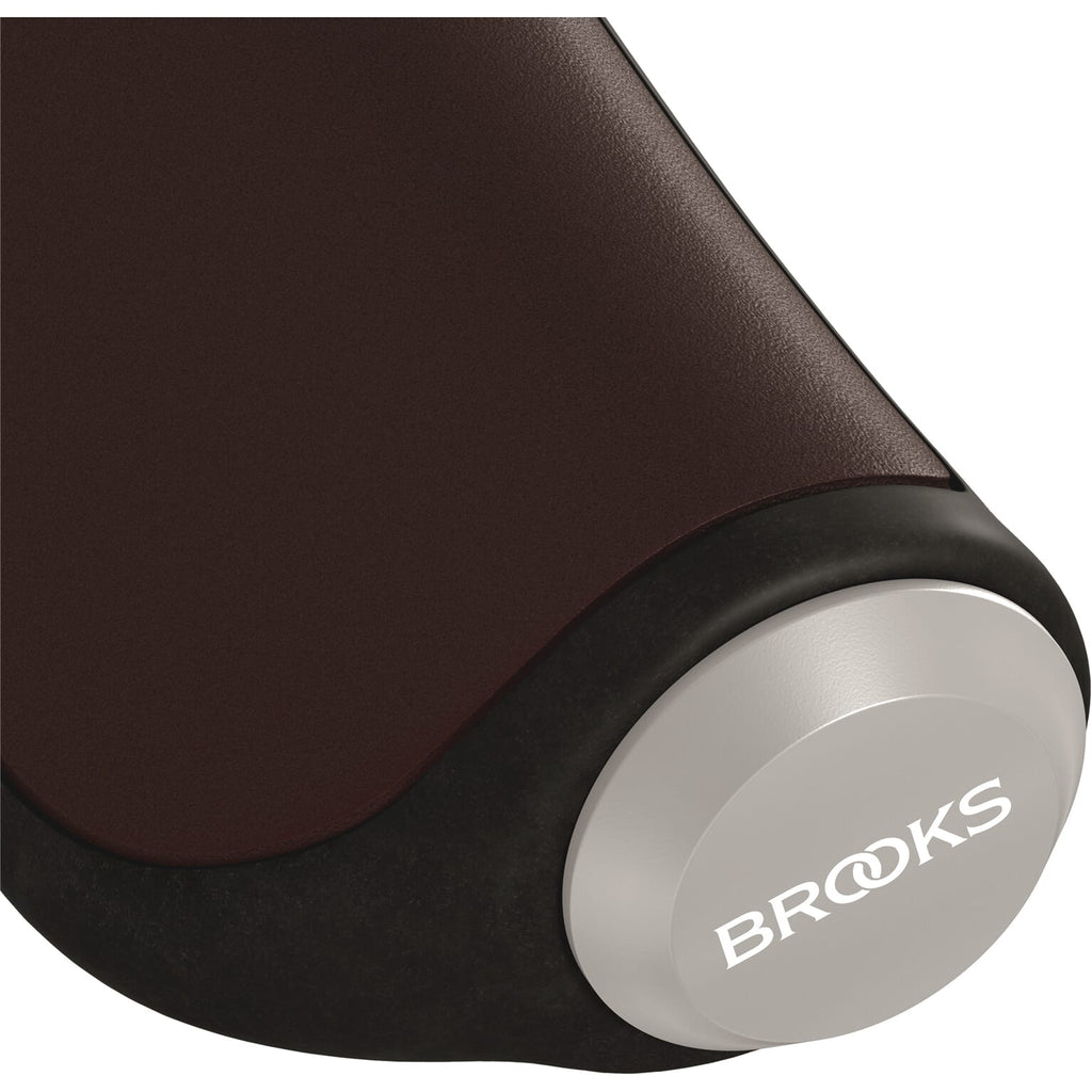 Handvatten Ergonomic Leather grip 100 130mm a. brown