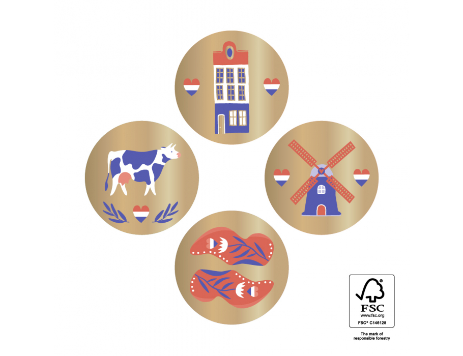 House of Products Stickers Voor Cadeauzakjes Holland