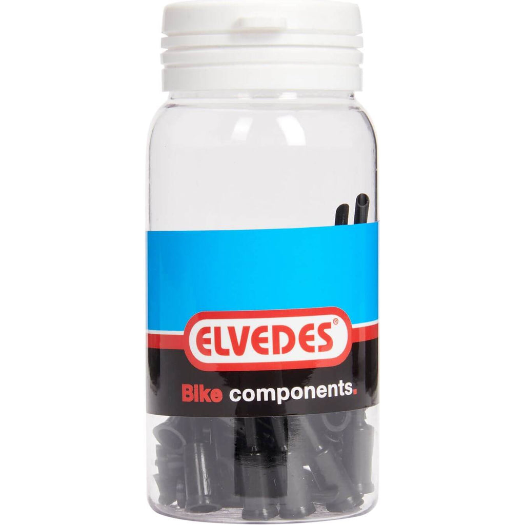 Elvedes kabelhoedje tip 5mm pvc zwart (50st)