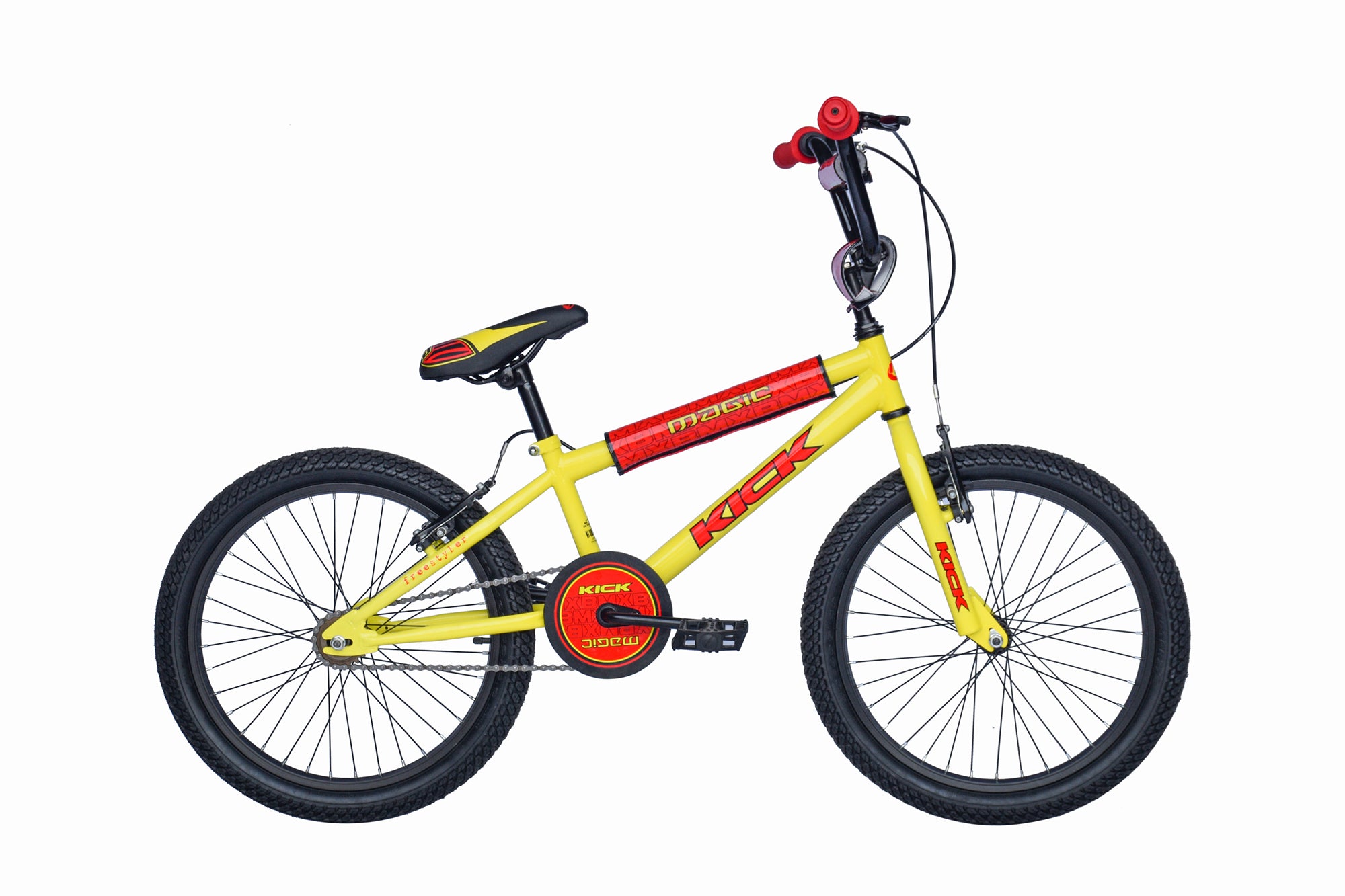 BMX Kick 20 inch geel rood