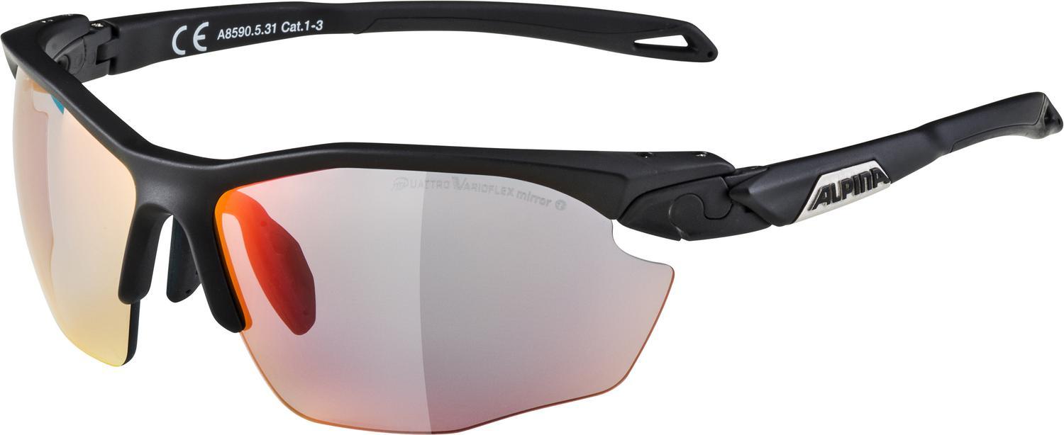 Alpina bril Twist Five HR QVM+ black matt Cat. 1-3