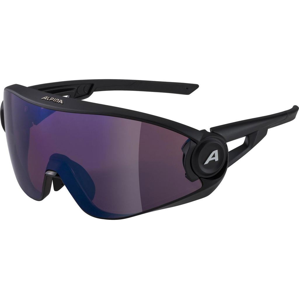 Alpina Bril 5W1NG QV black matt/blue mirror Cat.3