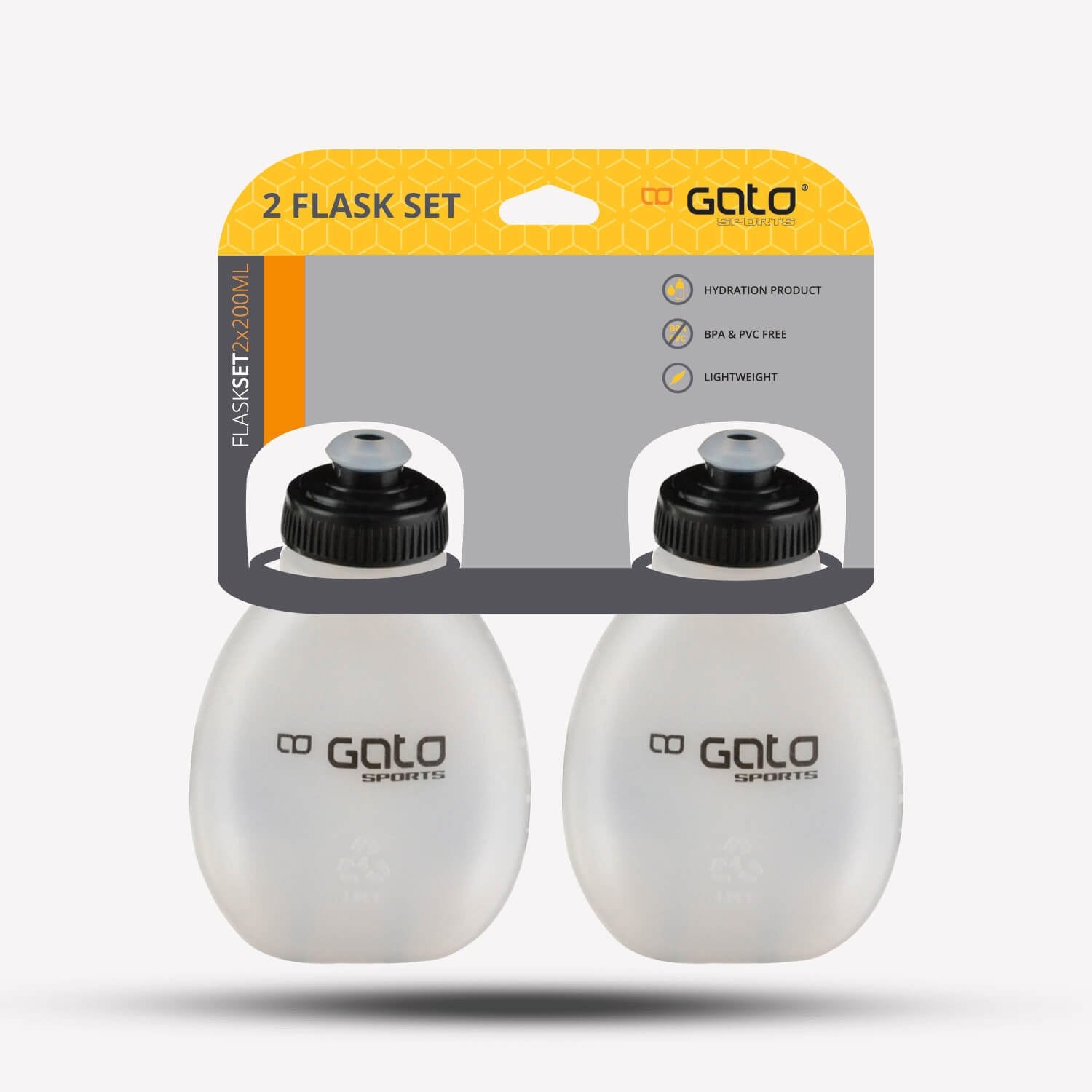 Gato Soft Flask | Kunststof | 2x200 Milliliter | Transparant