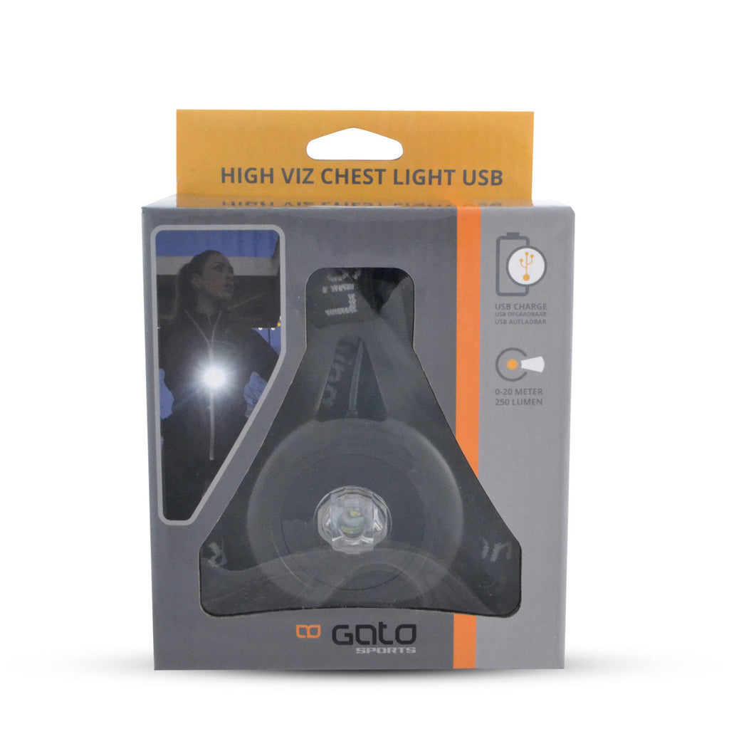 Gato high-viz chest light usb black one size