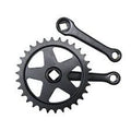 Crankstel 36t 125mm zwart