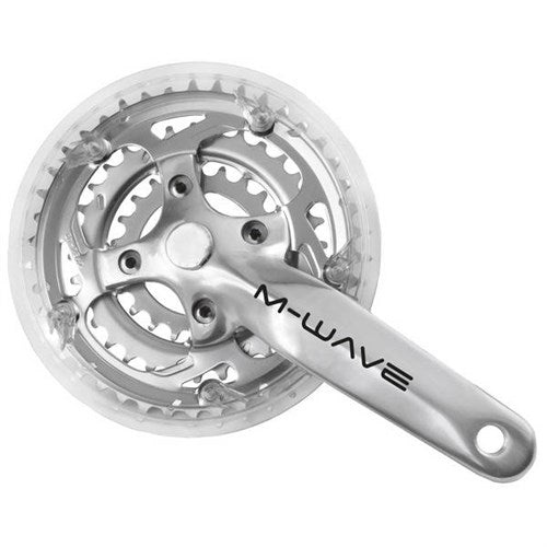 M-wave crankstel 42 32 22 alu polish +2mm