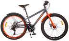 volare 24 inch atb fiets rockey 6v schijfrem grijs oranje