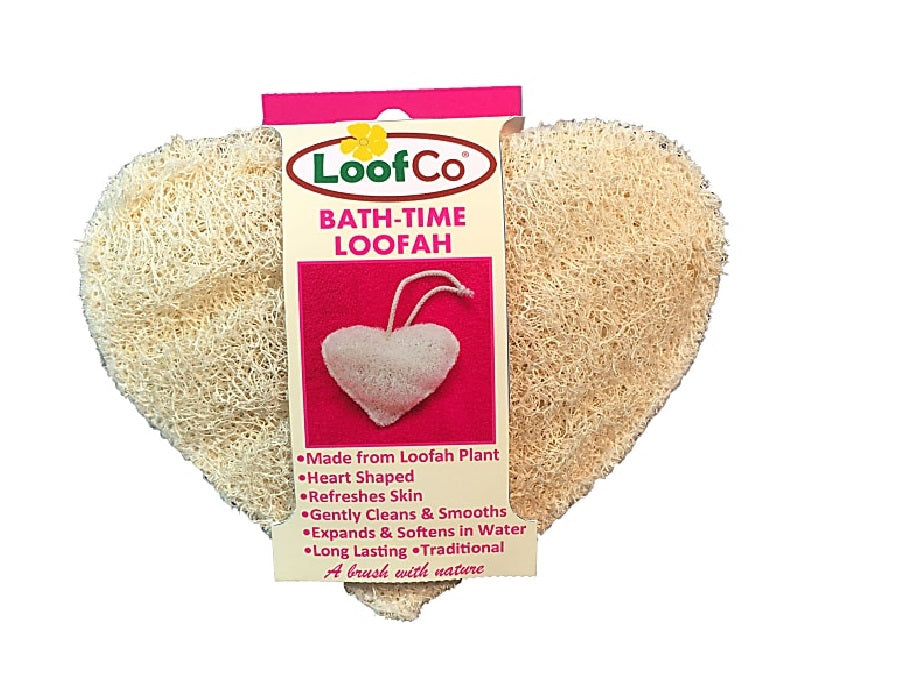 Loofco douche- en badspons loofah - hartje