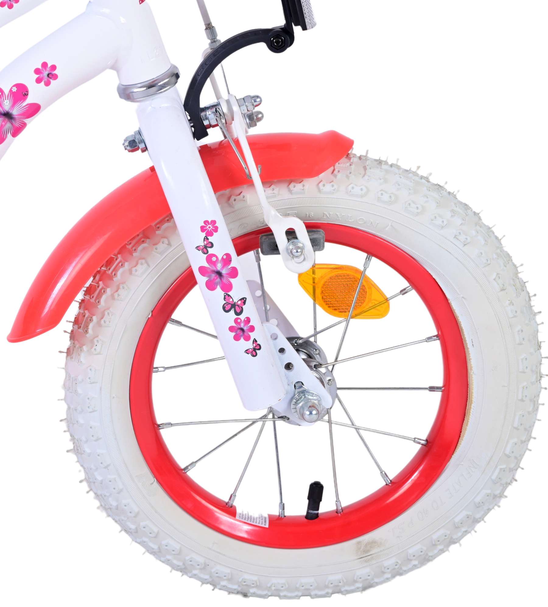 Volare Lovely Kinderfiets Meisjes 12 inch Rood Wit