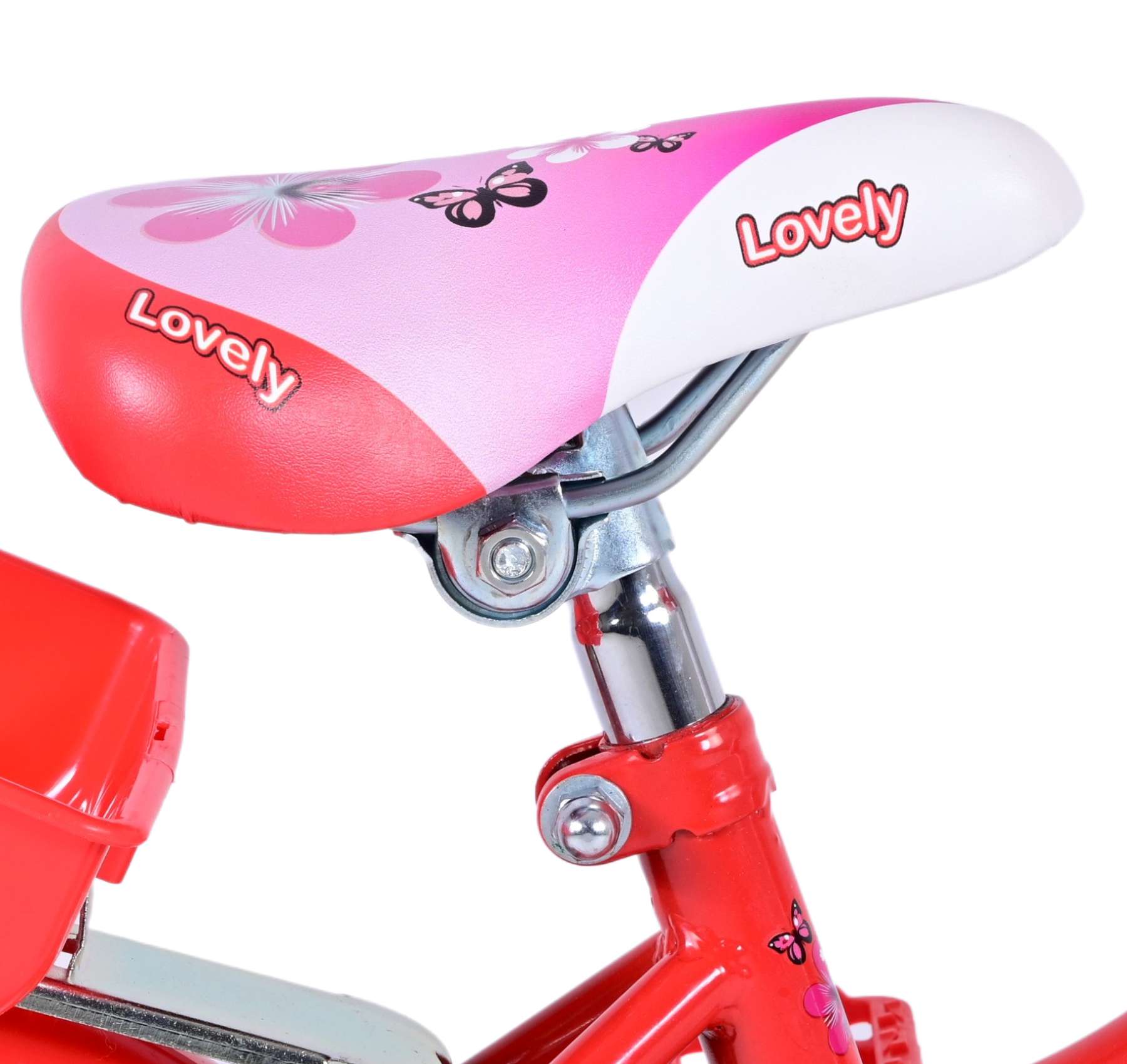 Volare Lovely Kinderfiets Meisjes 12 inch Rood Wit