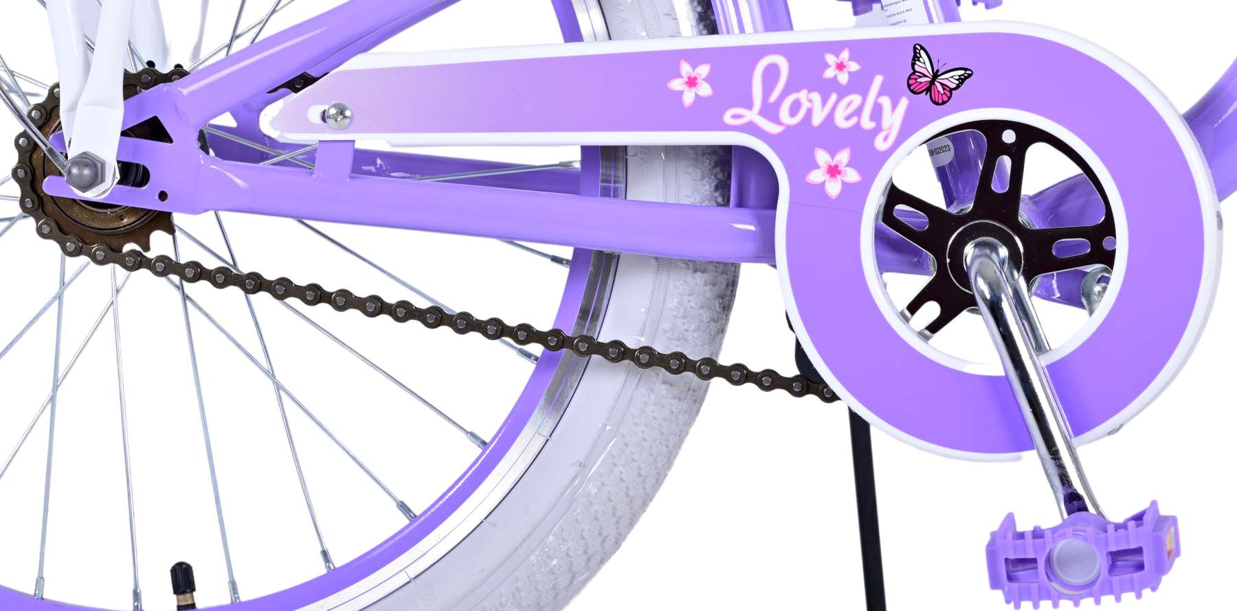 Volare lovely kinderfiets - meisjes - 20 inch - paars - twee handremmen