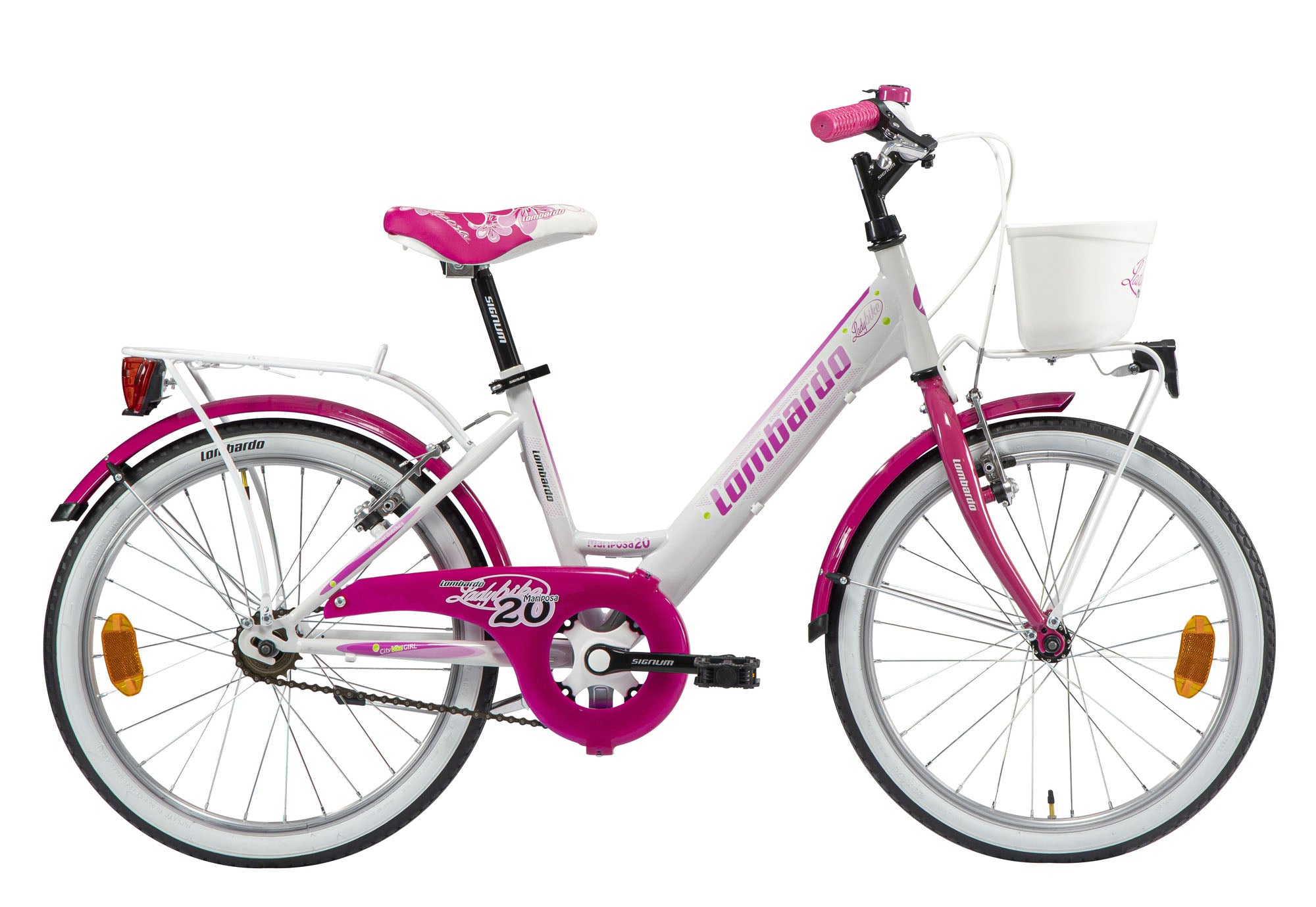 Mariposa D 20 wit roze vrijloop + 2 handrem