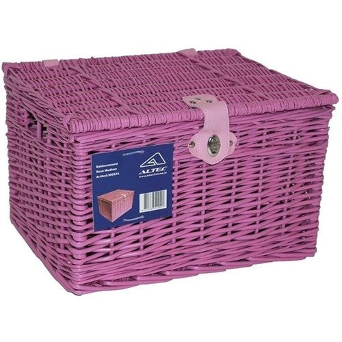 Bakkersmand roze medium 41x34x27 met deksel 300534