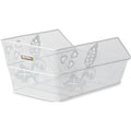 Basil Cento Flower - fietsmand - achterop - wit