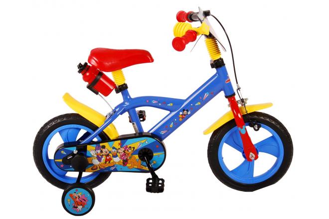 Mickey mouse Mickey Kinderfiets 12 inch Rood/Blauw Doortrapper