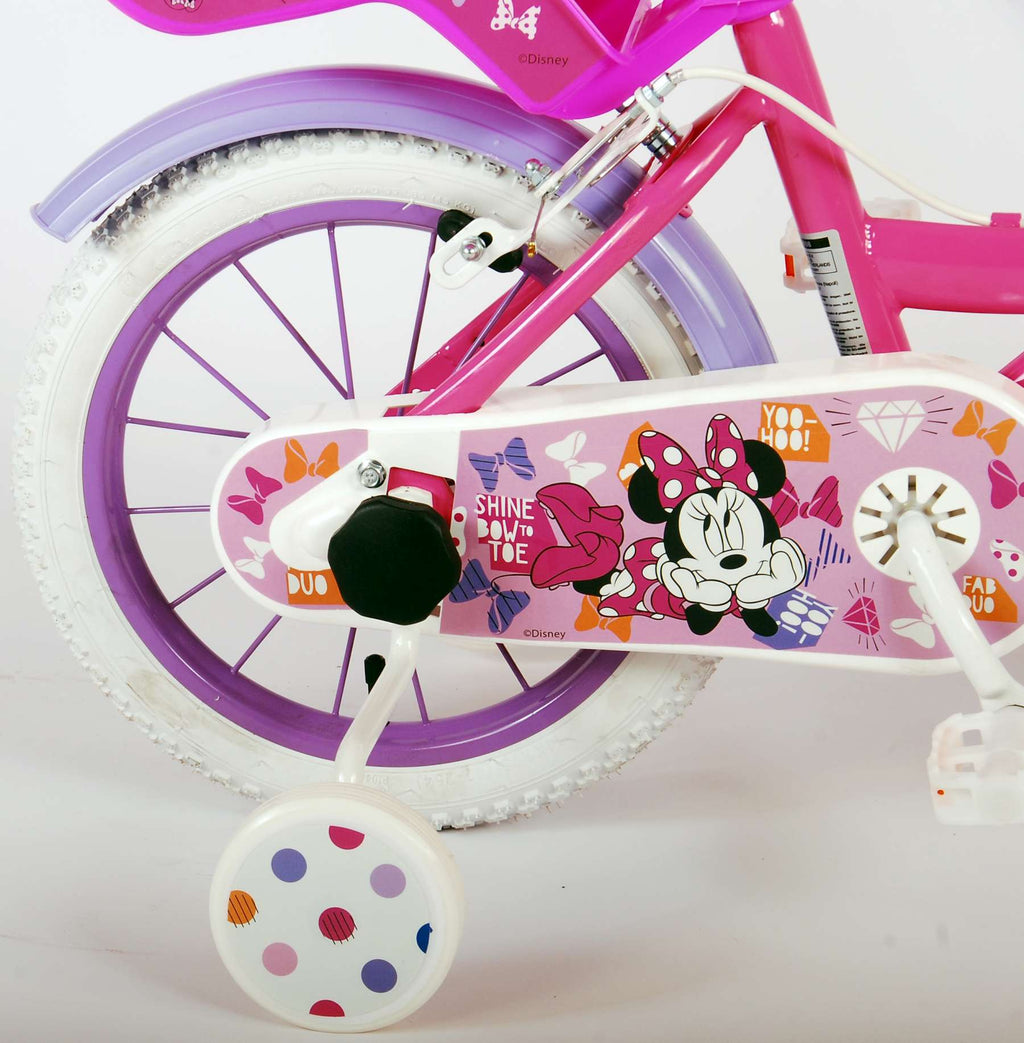 Disney Minnie Cutest Ever! - Kinderfiets - Meisjes - 14 inch - Roze - Twee Handremmen
