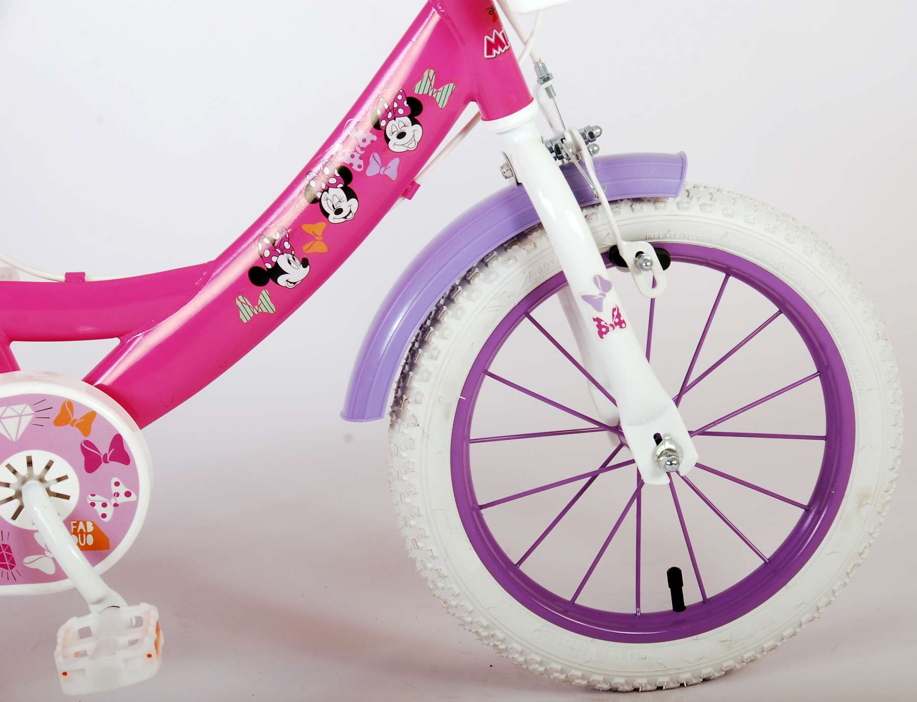 Disney Minnie Cutest Ever! - Kinderfiets - Meisjes - 14 inch - Roze - Twee Handremmen